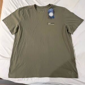 Life Is Good Men's Short Sleeve T-Shirt in Olive